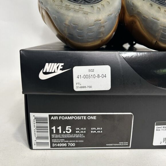 Nike Shoes Air Foamposite One “Metallic Gold” 2024 - Picture 8 of 8